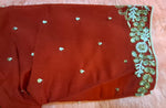 Thumbnail for Kia Fashions Red Hand Embroidered Embroidered Readymade Blouse - Distacart