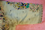 Thumbnail for Kia Fashions Cream Hand Embroidered Embroidered Readymade Blouse - Distacart