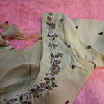 Thumbnail for Kia Fashions Beige Cotton Silk Hand Embroidered Readymade Blouse - Distacart