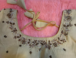 Thumbnail for Kia Fashions Beige Cotton Silk Hand Embroidered Readymade Blouse - Distacart