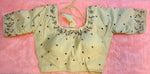 Thumbnail for Kia Fashions Beige Cotton Silk Hand Embroidered Readymade Blouse - Distacart