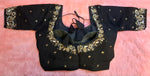 Thumbnail for Kia Fashions Black Cotton Silk Hand Embroidered Readymade Blouse - Distacart