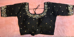 Thumbnail for Kia Fashions Black Cotton Silk Hand Embroidered Readymade Blouse - Distacart