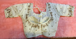 Thumbnail for Kia Fashions Off-White Cotton Silk Hand Embroidered Readymade Blouse - Distacart