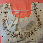 Thumbnail for Kia Fashions Off-White Cotton Silk Hand Embroidered Readymade Blouse - Distacart