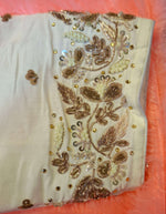 Thumbnail for Kia Fashions Off-White Cotton Silk Hand Embroidered Readymade Blouse - Distacart