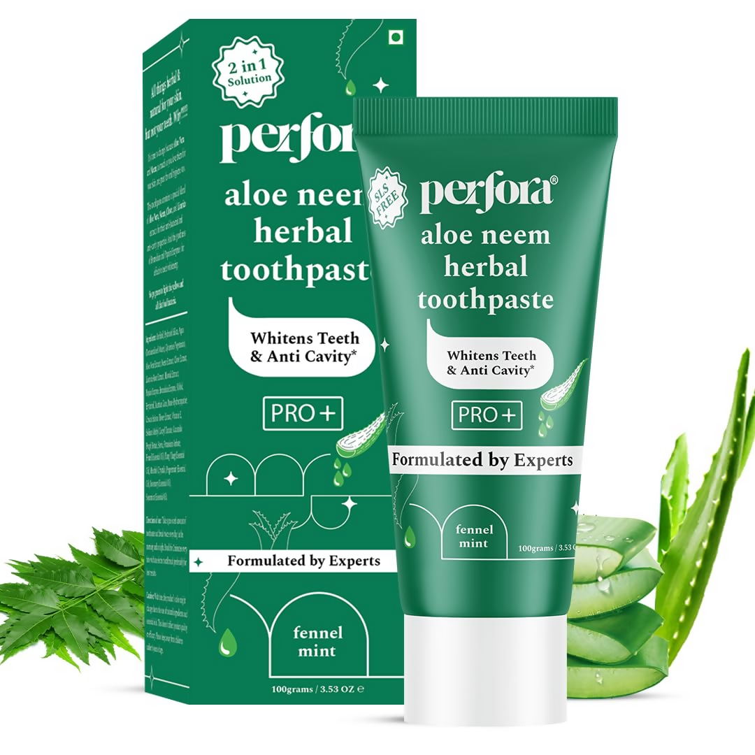 Perfora Aloe Neem Herbal Toothpaste - Fennel Mint - Distacart