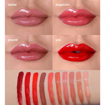 Rude Cosmetics High Gloss Profit Lip Lacquer - Pound - Distacart
