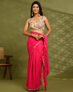 Thumbnail for Amodin Designer Studio Multicolored Thread Pearl Work Padded Blouse
