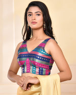Thumbnail for Amodini Designer Studio Zari Brocade Sleeveless Padded Blouse