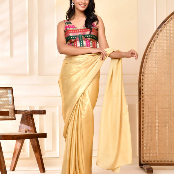 Amodini Designer Studio Zari Brocade Sleeveless Padded Blouse - Distacart