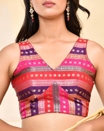 Thumbnail for Amodini Designer Studio Zari Brocade Sleeveless Padded Blouse