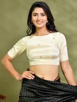 Thumbnail for Amodini Designer Studio Golden Tissue Padded Blouse