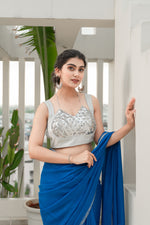 Thumbnail for Amodini Designer Studio Women Embellished Sweetheart Neck Saree Blouse - Distacart