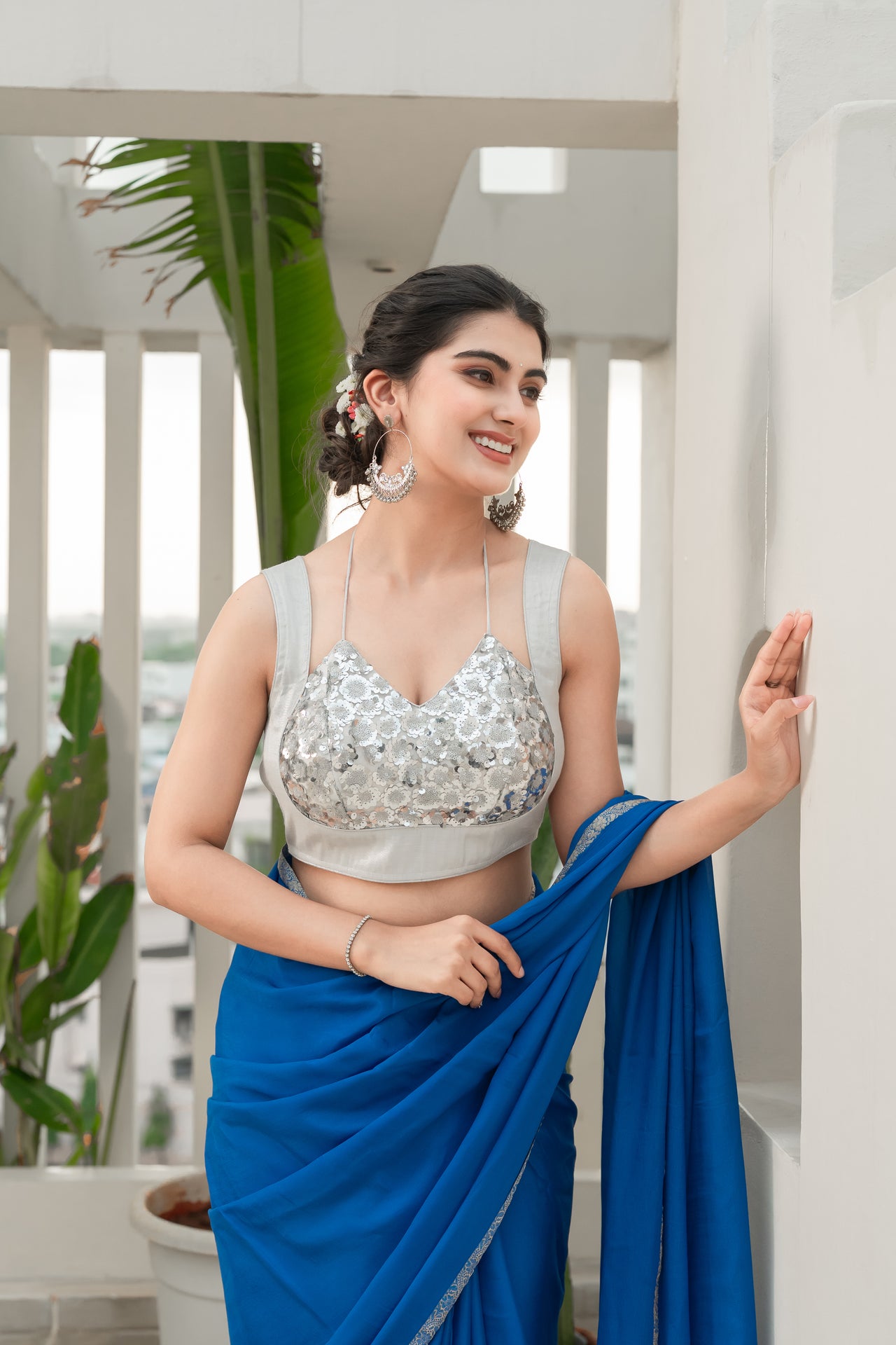 Amodini Designer Studio Women Embellished Sweetheart Neck Saree Blouse - Distacart