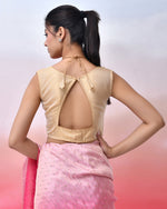 Thumbnail for Amodini Designer Studio Women Embellished Sequined Masaba Cut Saree Blouse - Distacart