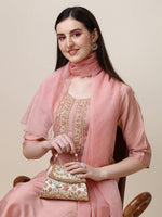 Thumbnail for Hand Embroidered Kurta With Pant And Dupatta Set, Multicolor - Hiral Fashion - Distacart