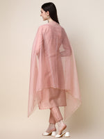 Thumbnail for Hand Embroidered Kurta With Pant And Dupatta Set, Multicolor - Hiral Fashion - Distacart