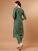 Thumbnail for Hand Beads Embroidered Kurta With Pant & Dupatta, Multicolor - Hiral Fashion - Distacart