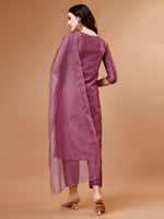 Thumbnail for Hand Beads Embroidered Kurta With Pant & Dupatta, Multicolor - Hiral Fashion - Distacart