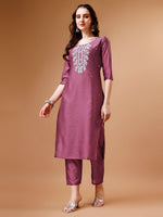 Thumbnail for Hand Beads Embroidered Kurta With Pant & Dupatta, Multicolor - Hiral Fashion - Distacart