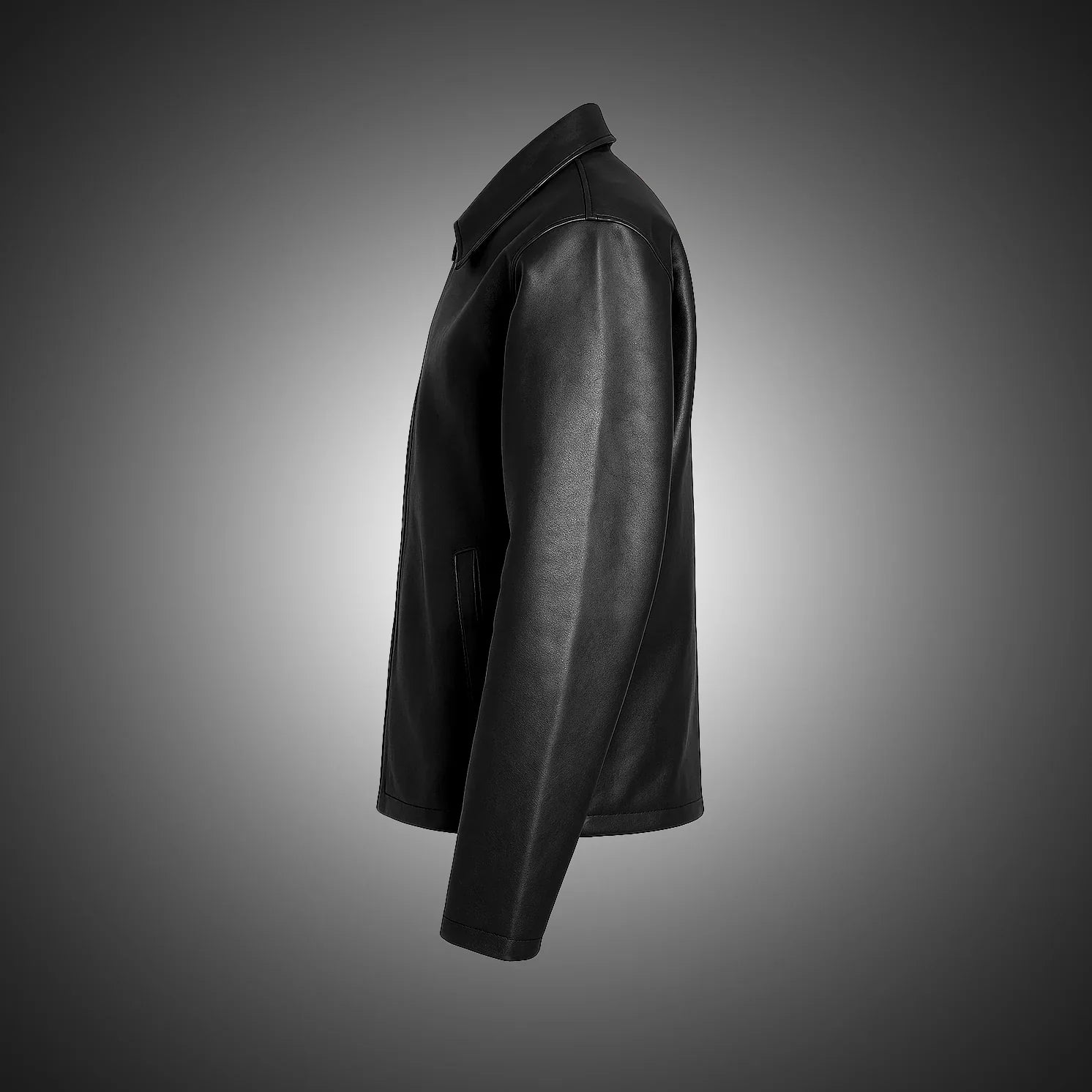 Fabmade Midnight Luxe Leather Jacket For Men - Distacart