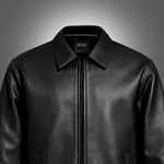 Thumbnail for Fabmade Midnight Luxe Leather Jacket For Men - Distacart