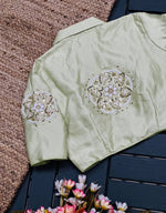 Thumbnail for Malishka Women's Pista Colour Pure Silk Readymade Blouse
