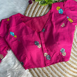 Thumbnail for Malishka Women's Pink Colour Khadi Cotton Readymade Blouse - Distacart