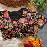 Thumbnail for Malishka Women's Black Cotton Hand Work Readymade Blouse
