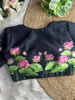 Thumbnail for Malishka Women's Black Colour Silk Readymade Blouse - Distacart