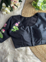 Thumbnail for Malishka Women's Black Colour Silk Readymade Blouse - Distacart