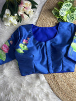 Thumbnail for Malishka Women's Blue Colour Silk Readymade Blouse - Distacart