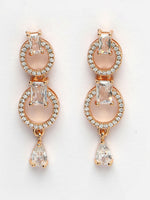 Thumbnail for NVR Women's Gold-Plated American Diamond Studded Handcrafted Jewellery Set - Distacart