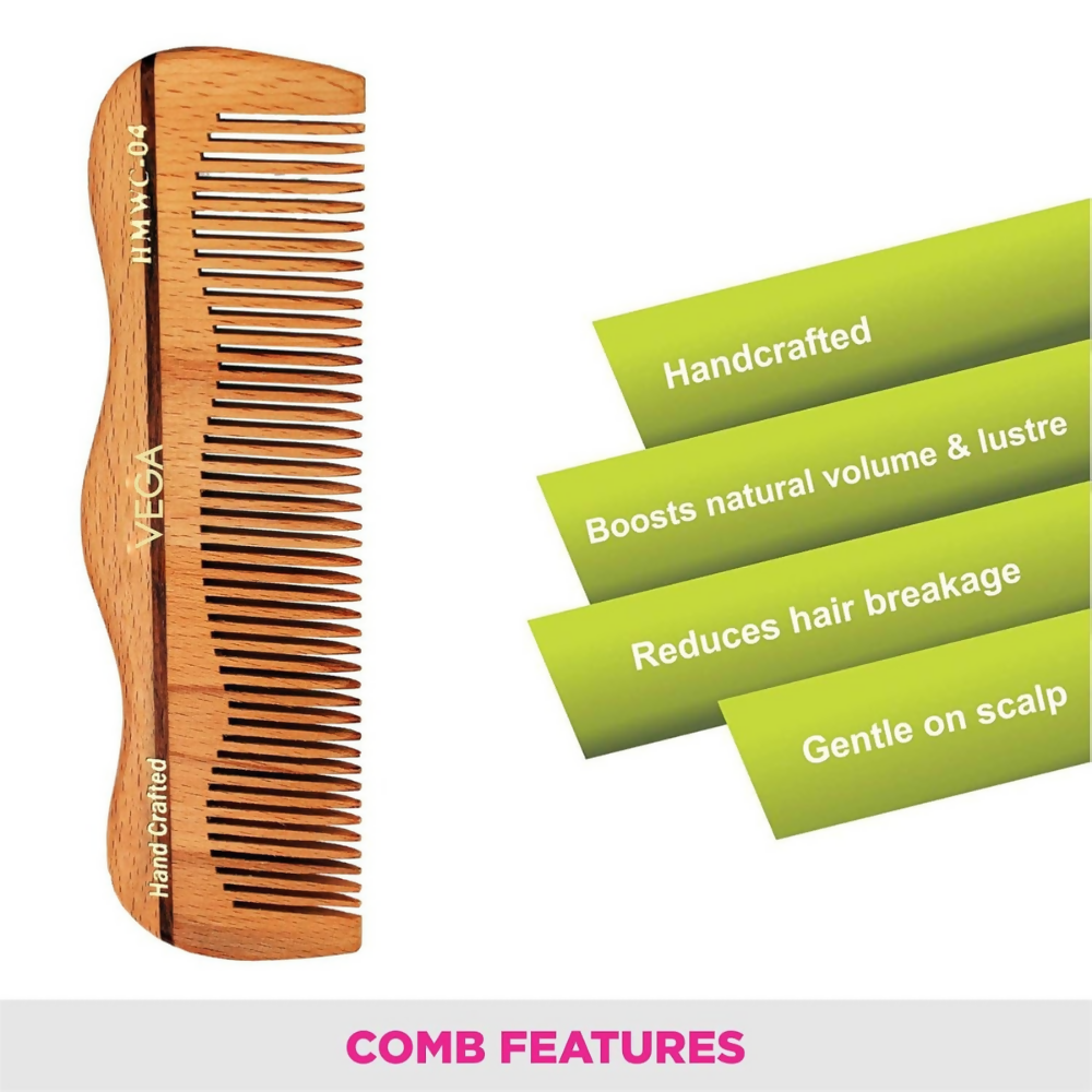Vega Grooming Wooden Hair Comb - Handmade - Dista