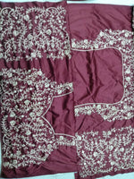 Thumbnail for Jyoti Fashion Classy Maroon Silk 3MM Sequins with Thread & Coding Embroidery Lehenga Choli with Dupatta - Distacart