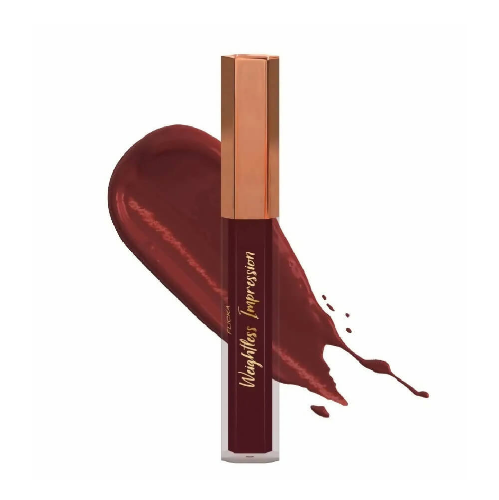 FLiCKA Weightless Impression 08 August - Maroon Matte Finish Liquid Lipstick - Distacart