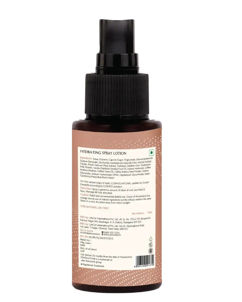 AreoVeda Hydrating Spray Lotion - Distacart