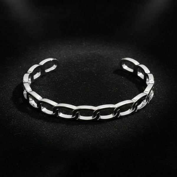 NVR Men's Silver Plated Cuff Bracelet - Distacart