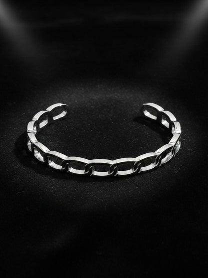 NVR Men's Silver Plated Cuff Bracelet - Distacart
