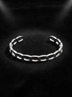 Thumbnail for NVR Men's Silver Plated Cuff Bracelet - Distacart