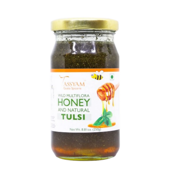 Tassyam Organics Wild Honey with Natural Dried Tulsi - Distacart