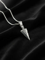 Thumbnail for NVR Men's Arrow Shaped Silver Plated Pendant with Chain - Distacart