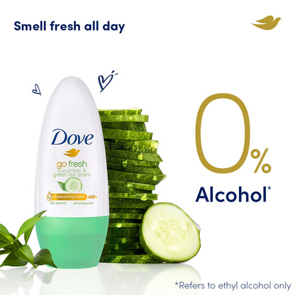 Dove Roll-On Deodorant Cucumber & Green Moisturising Cream - Distacart