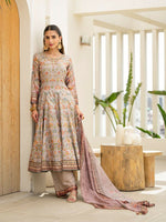 Thumbnail for Functional Designer Grey Jam Silk Anarkali suit with Dupatta-Anbazaar - Distacart
