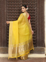 Thumbnail for Astita Yellow Cotton Saree