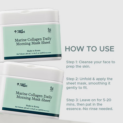 Yuri Woori Marine Collagen Daily Morning Sheet Mask - Dista