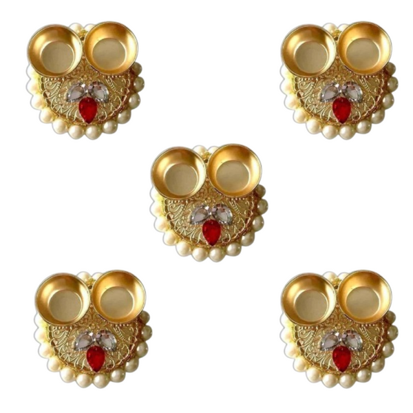 Decorative Haldi Kumkum Holder with Kundans