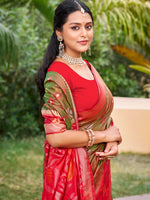 Thumbnail for Anaita Brown Silk Saree With Blouse Piece - Distacart