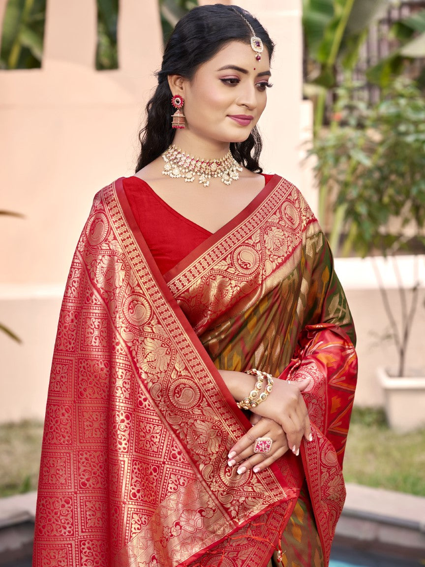 Anaita Brown Silk Saree With Blouse Piece - Distacart